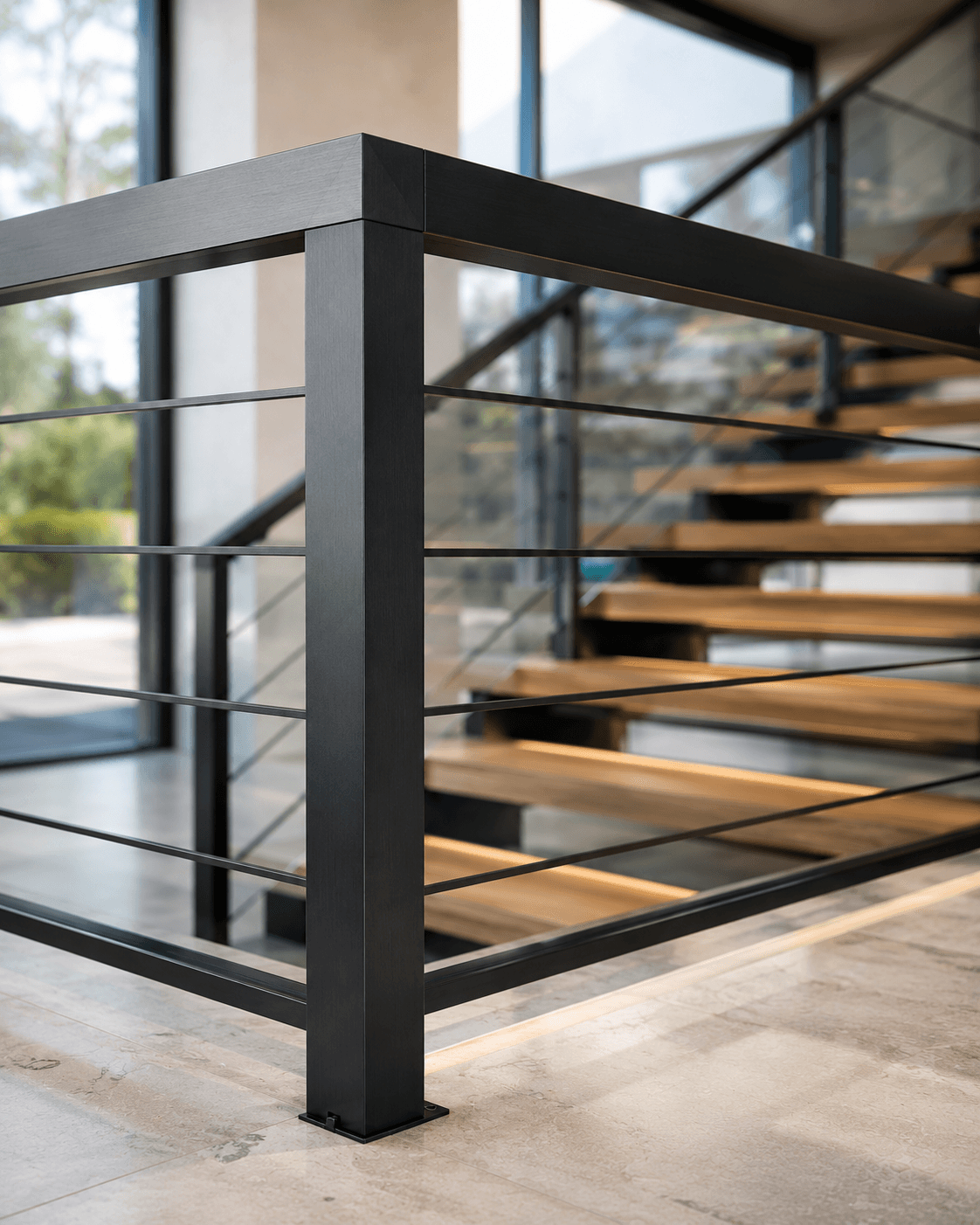 Modular Glass Guardrail
